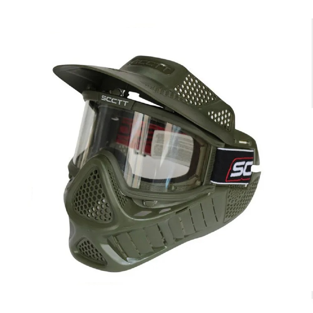 Máscara Scott Thermal Clear Verde . Bravo Paintball